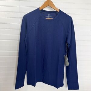 NEW Mack Weldon Long Sleeve Shirt Warm Knit Navy